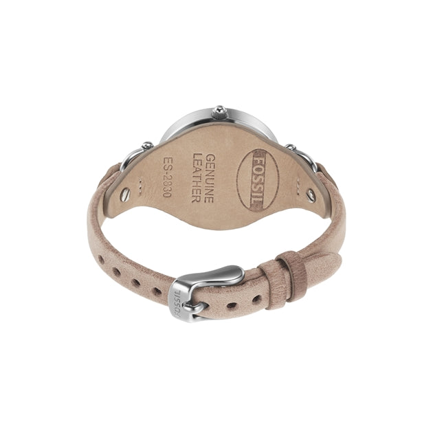 Fossil Leather Band Simple Women's Watch- ES2830