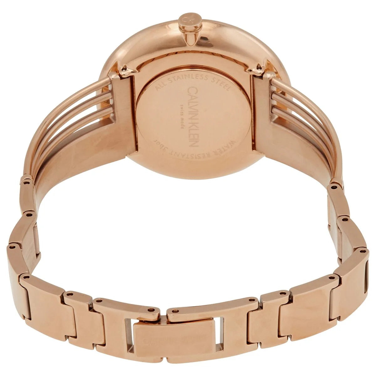 CALVIN KLEIN Drift Rose Gold Strap White Dial Ladies Watch- K6S2N616