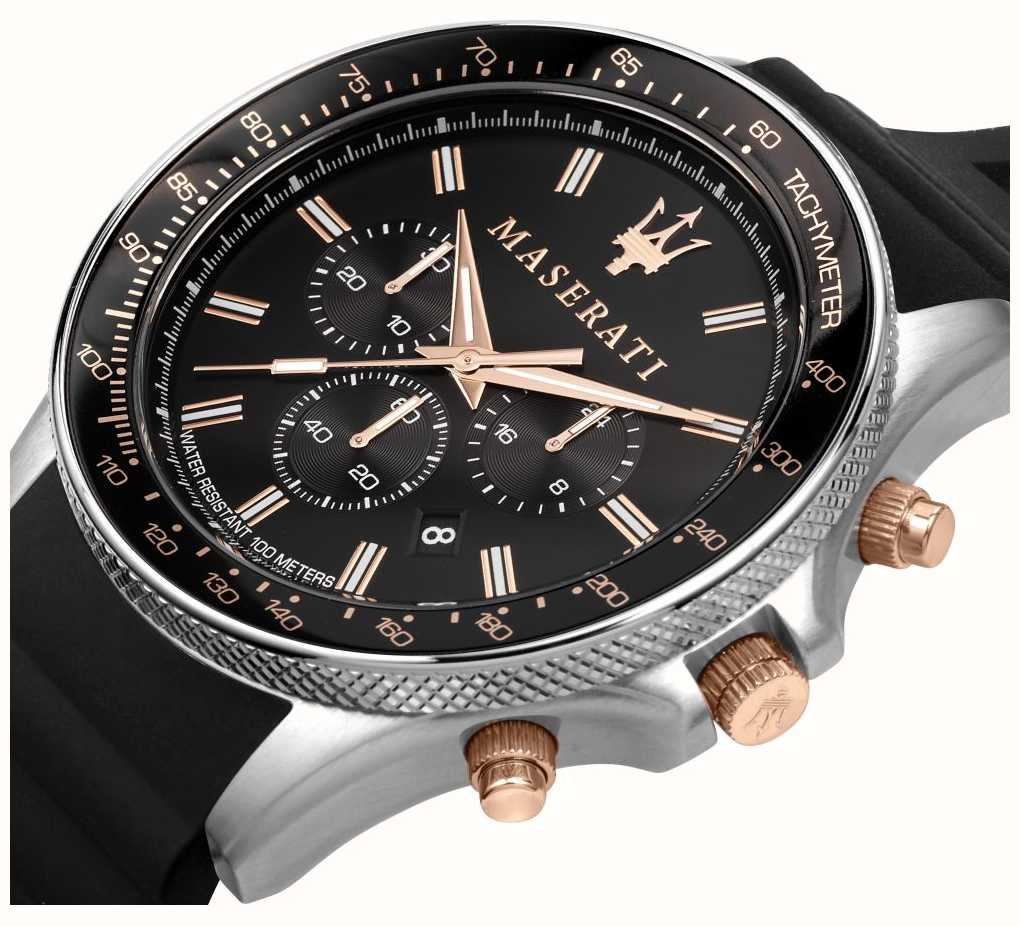 Maserati Sfida Silicone Strap Men's Chronograph Watch- R8871640002