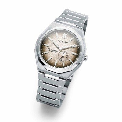Citizen Super Titanium Zenshin 60 Champagne Dial Small Second Men's Watch - NK5020-58P