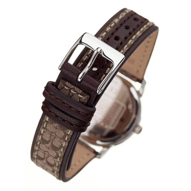 Coach Pink Dial Leather Strap Ladies Watch - 14503399