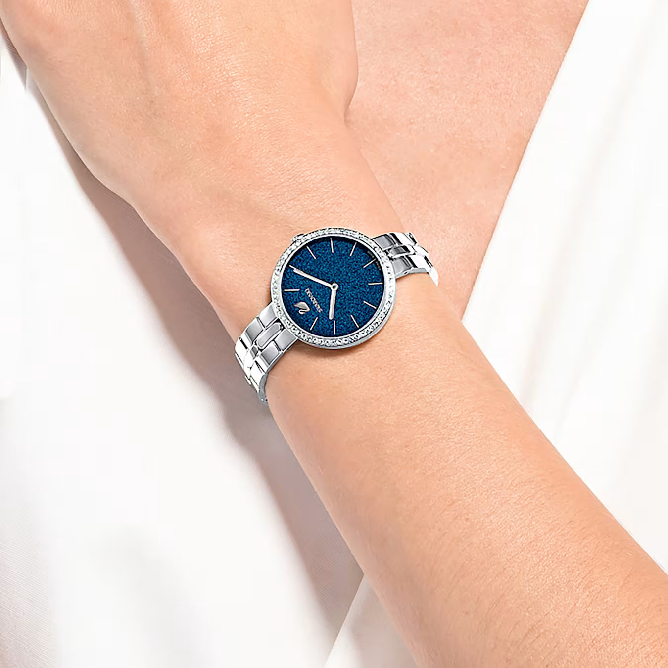 Swarovski Blue Dial Metal bracelet Ladies Watch - 5517790