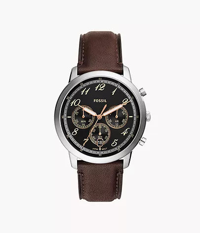Fossil Neutra Leather Strap Men's Chronograph Watch- FS6024