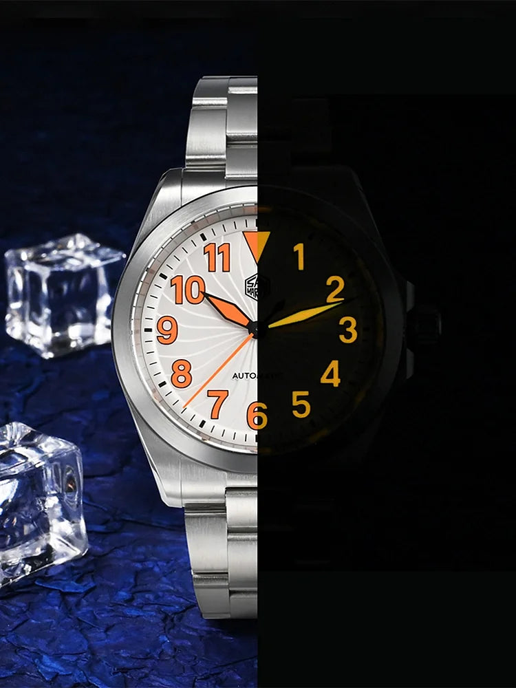 San Martin New Turbine Pilot Stainless Steel Men's Automatic Watch- SN0132