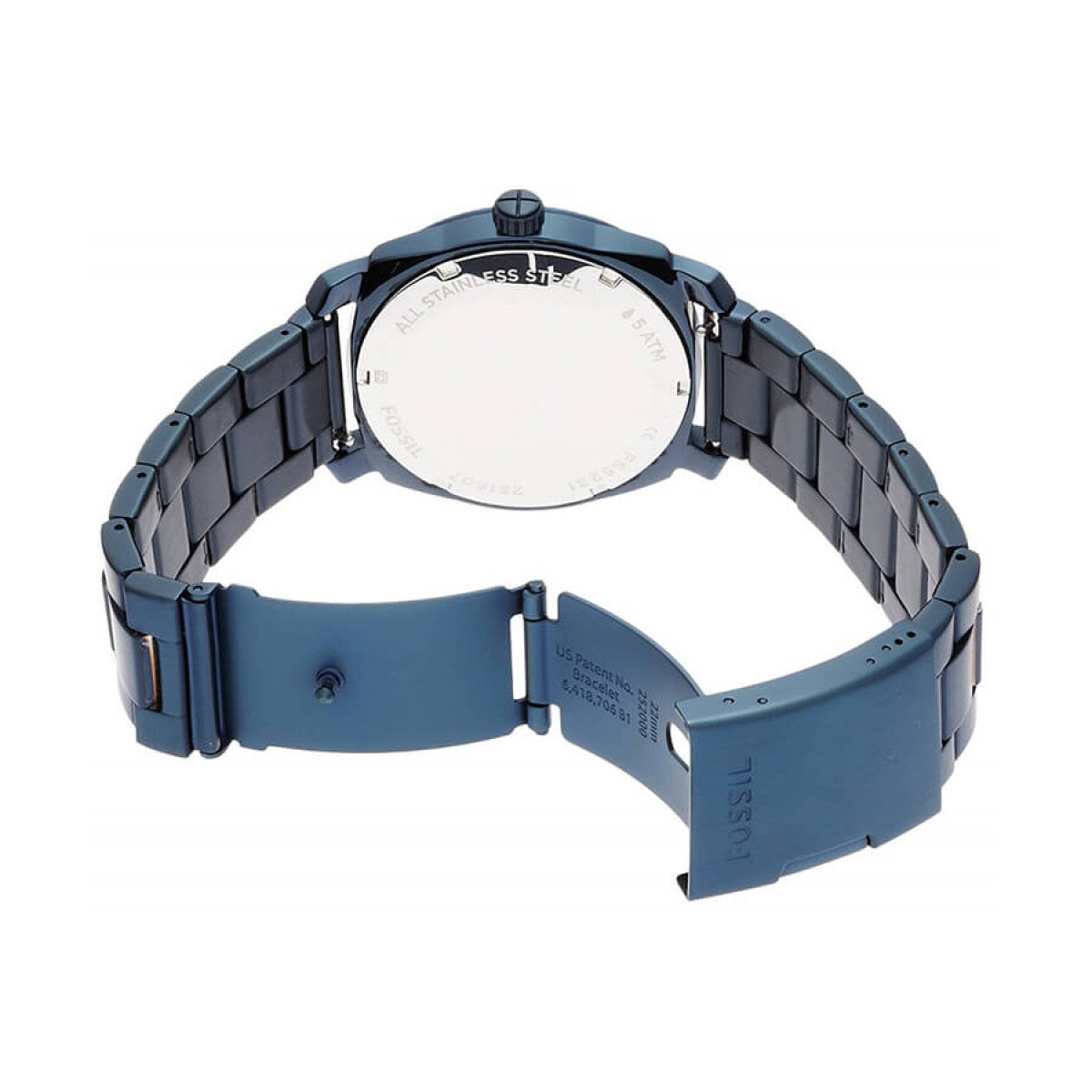 Fossil Three Hand Blue Watch For Men- FS5231