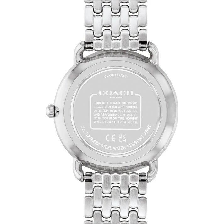 Coach ELLIOT SILVER WHITE DIAL STAINLESS STEEL Ladies Watch - 14504373