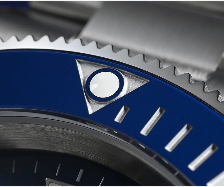 San Martin 40mm Blue Dial New Diver Mane's Watch - SN0111-G