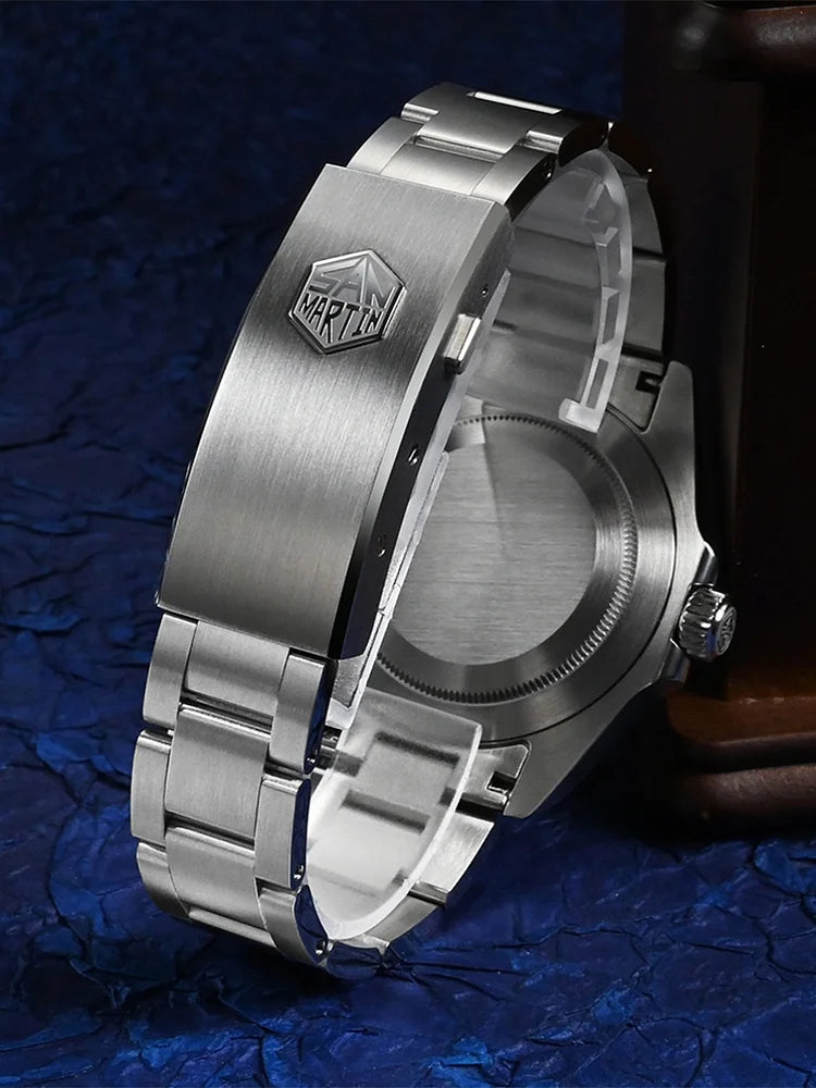 San Martin New Turbine Pilot Stainless Steel Men's Automatic Watch- SN0132