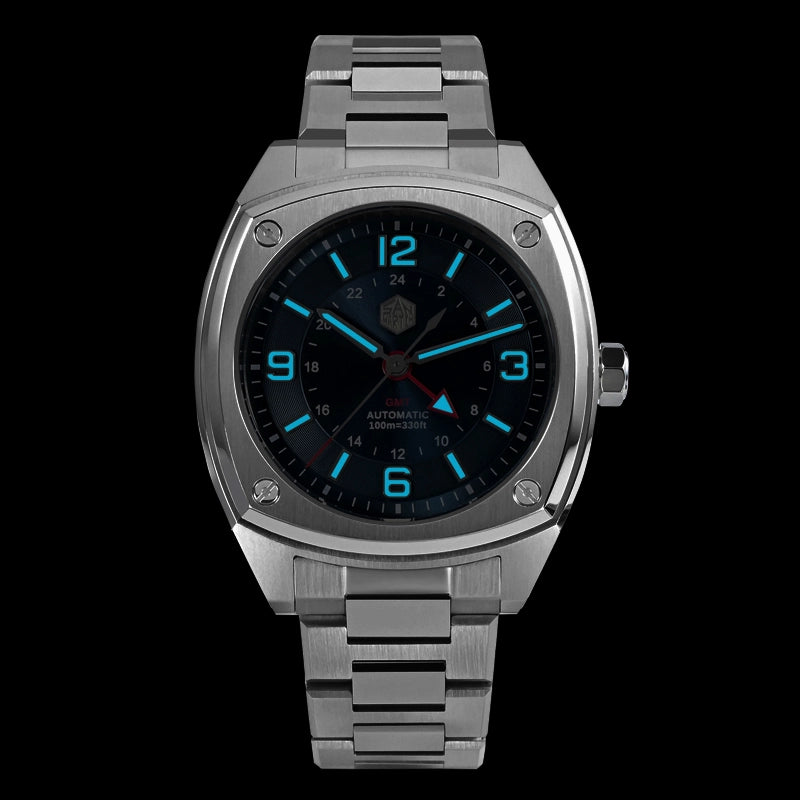 San Martin 40mm Blue Dial Men's Watch - SN0026-G