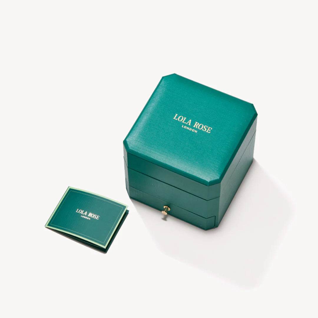 Lola Rose Malachite Dual Tone Green Dial Ladies Watch- LR4701