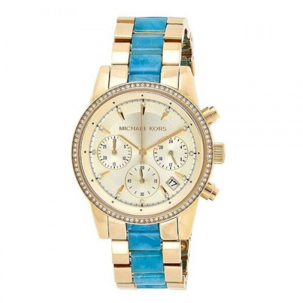 Michael Kors Gold Tone Women's Chronograph Watch- MK6328