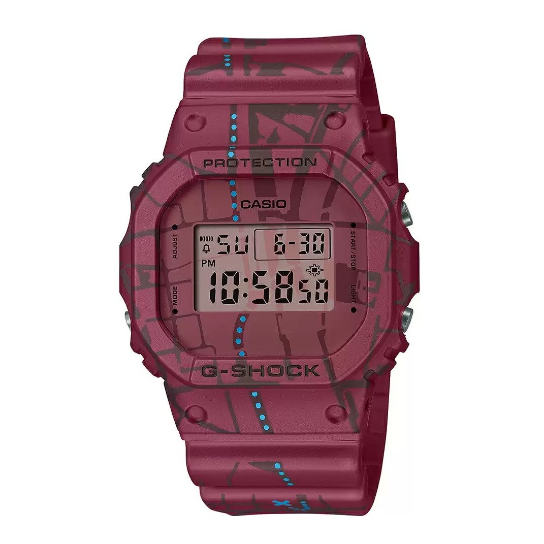 Casio G-Shock Treasure Hunt Shibuya Red Sports Digital Watch- DW-5600SBY-4DR