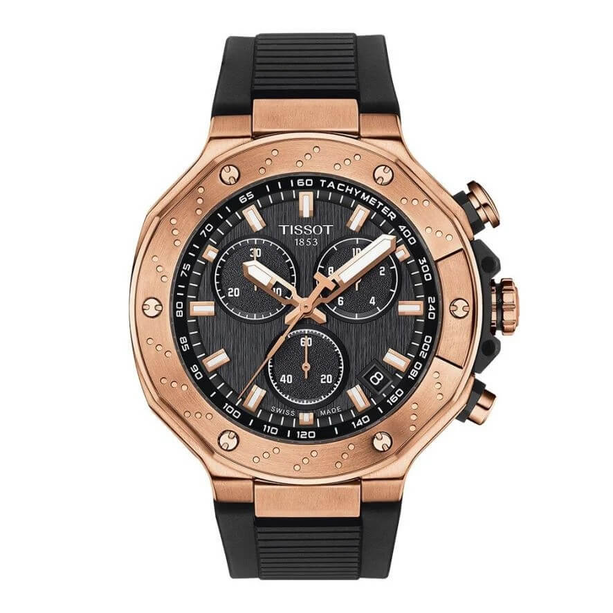 Tissot T-Race Rose Gold Men's Chronograph Watch- T141.417.37.051.00