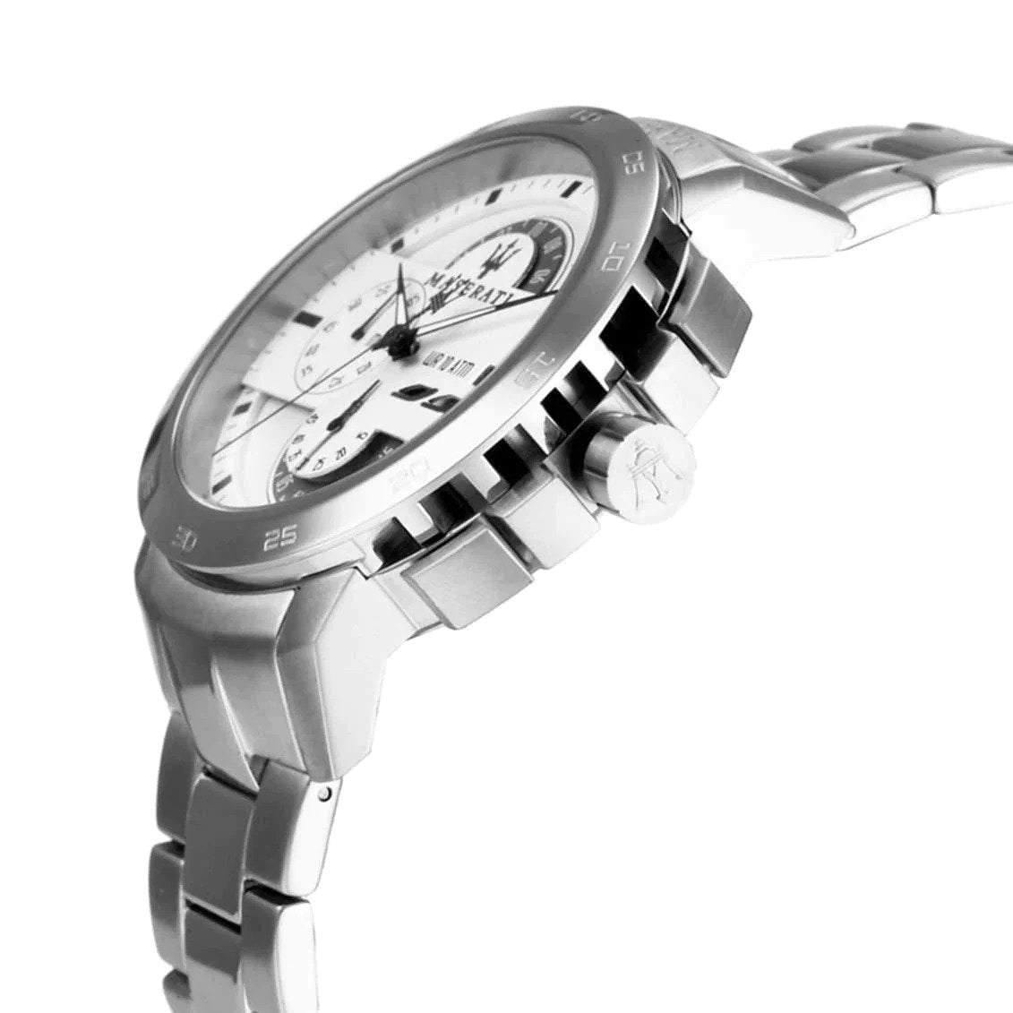 Maserati White Dial Men's Chronograph watch- R8873619004