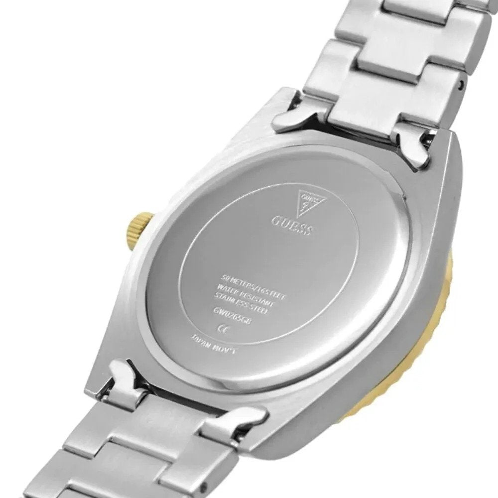 Guess Dual Tone Men's Day-Date Watch- GW0265G8