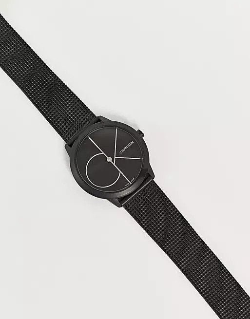 Calvin Klein Minimal Full Black Analog Women's Watch- K3M5245X