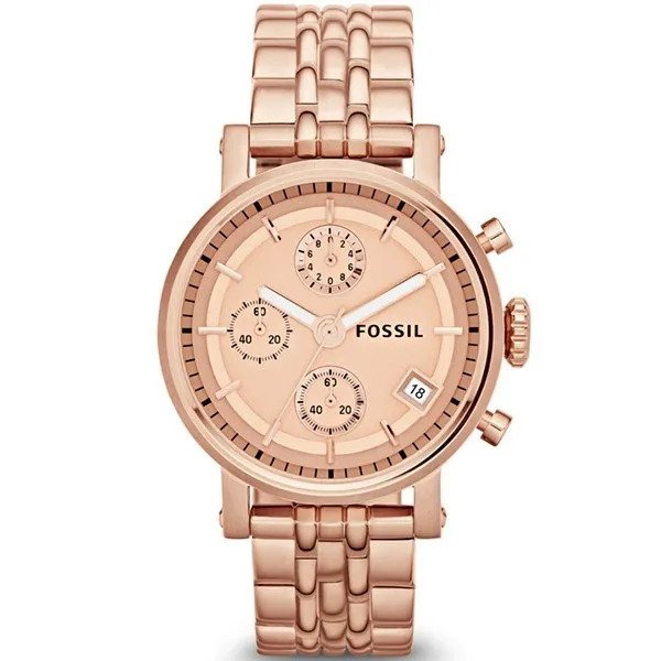 Fossil Rose Gold Chronograph Women's Watch- ES3380