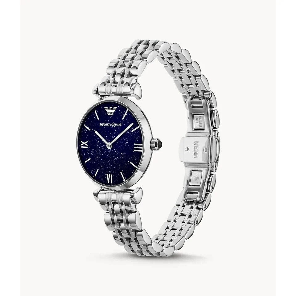 Emporio Armani Two Hand Blue Dial Ladies Watch- AR11091