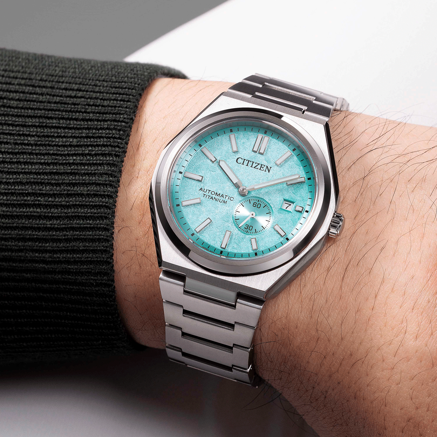 Citizen Forza Zenshin Super Titanium Small Second Mechanical Men's Watch- NJ0180-80M