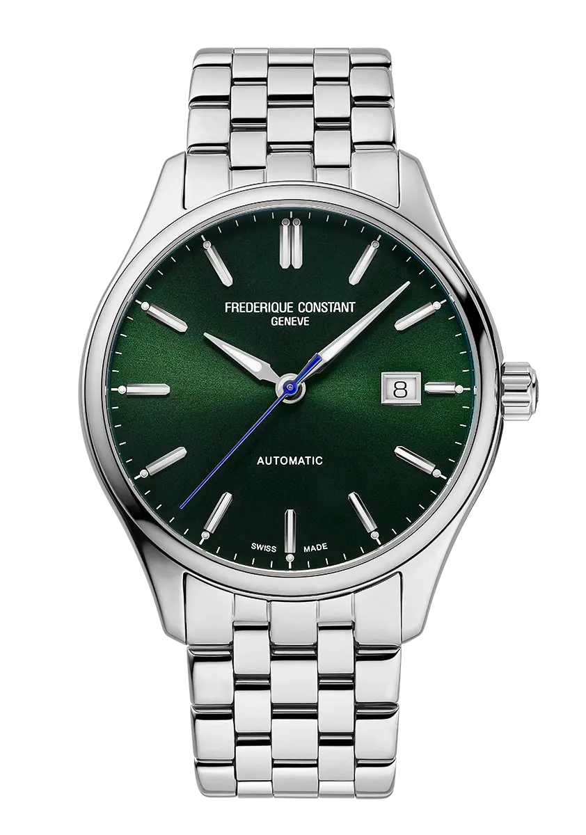 Frederique Constant Classics Index Green Dial Men's Automatic Watch- FC-303GR5B6B