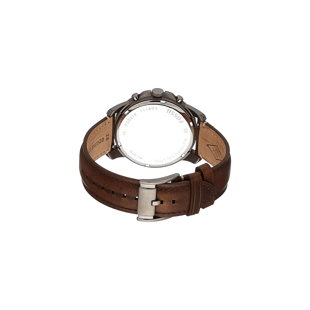 Fossil Forrester Chronograph Brown Leather Strap Men's Watch- FS5696