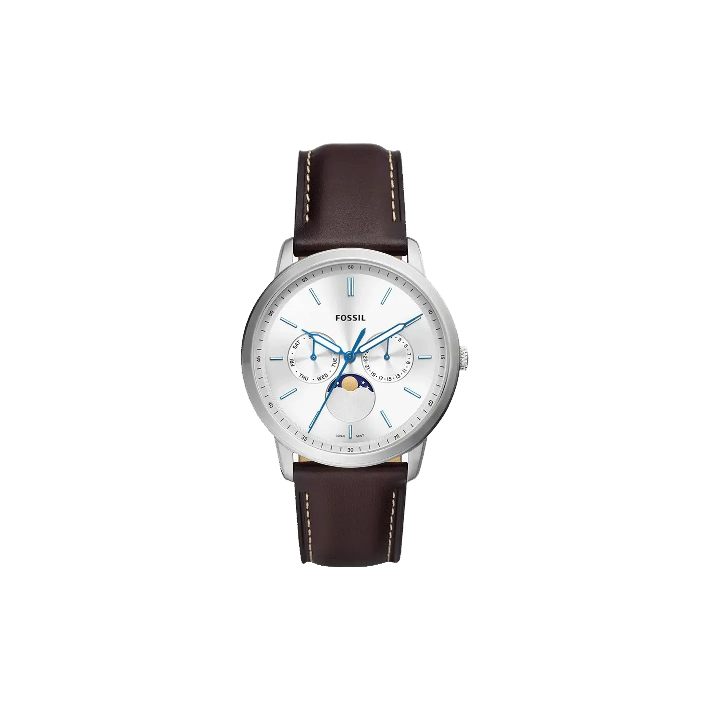 Fossil Neutra Moonphase Brown Leather Multifunction Men's Watch- FS5905