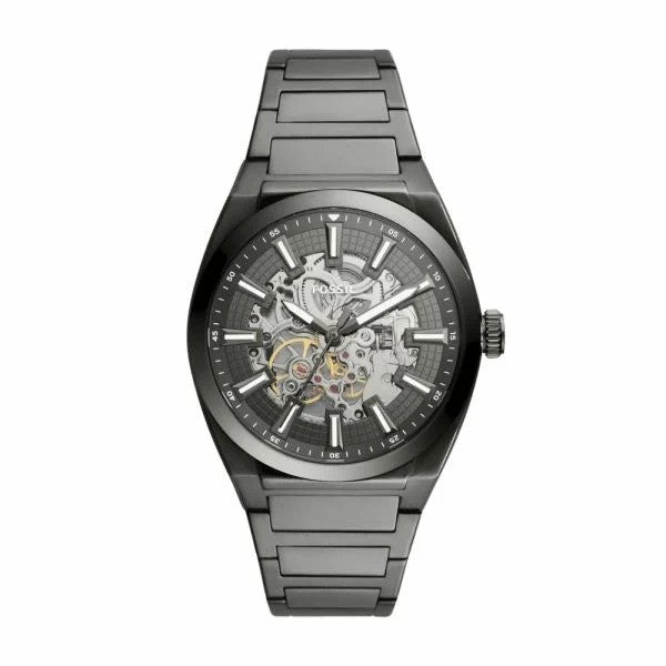 Fossil Everett Smoke Skeleton Dial Men's Automatic Watch- ME3206