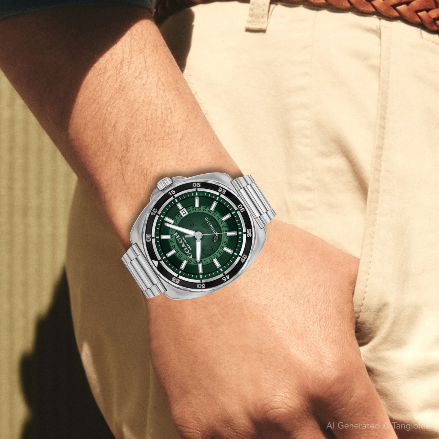 Coach Charter Automatic Green Dial Men's Watch - 14602713