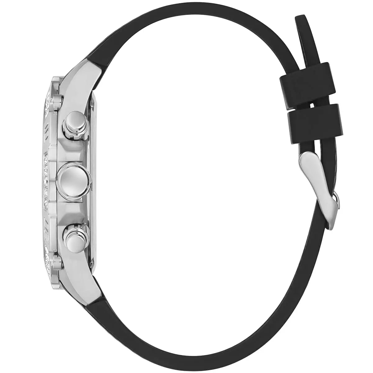 Guess Trophy Multifunction Rubber Strap Clear Dial Men's Watch- GW0333G1