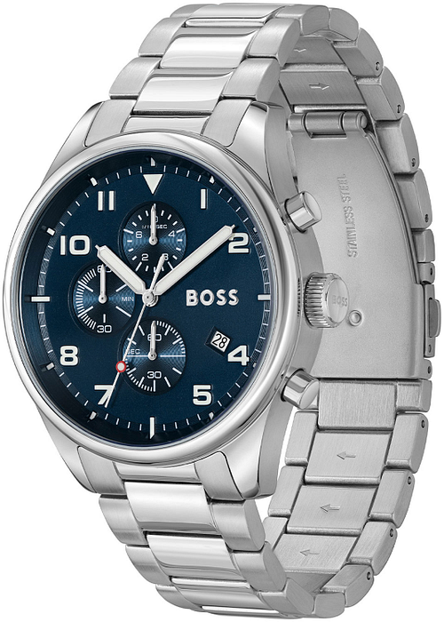 Hugo BOSS VIEW Herenhorloge Blue Dial Men's Chronograph Watch- HB1513989