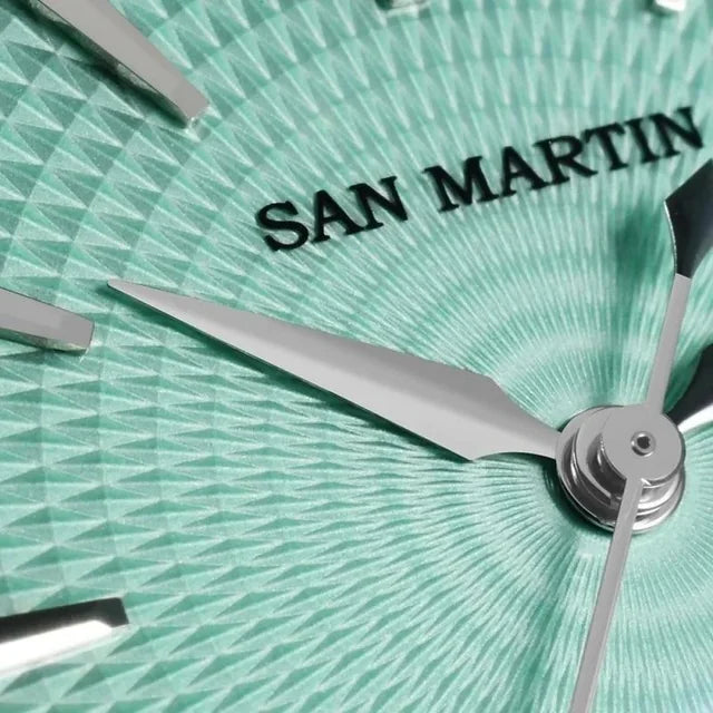 San Martin 37mm Diamond-patterned dial Automatic Men's Watch - SN0110G