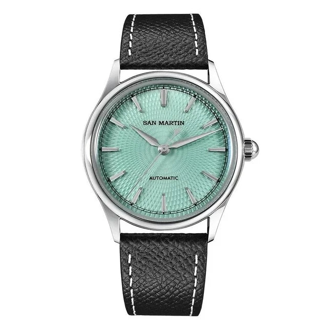 San Martin 37mm Diamond-patterned dial Automatic Men's Watch - SN0110G
