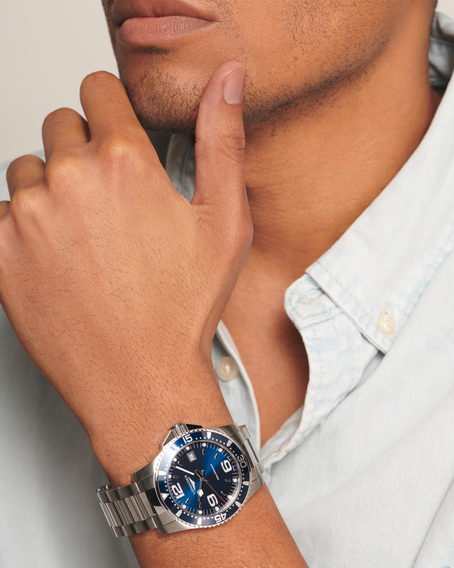 Longines HydroConquest Blue Dial 41mm Quartz Movement Stainless Steel Men's Watch - L37404966