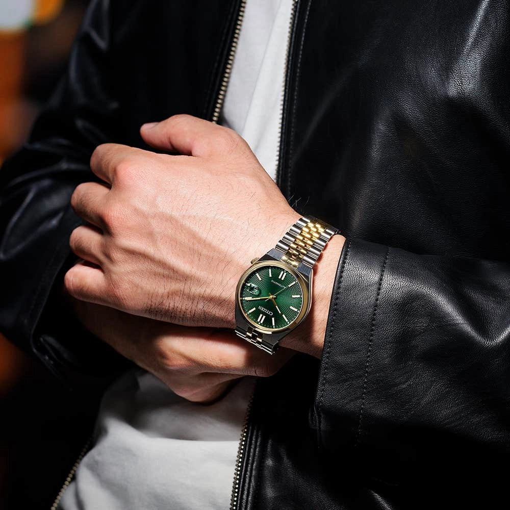 Citizen Tsuyosa Two-Tone Green Dial Men's Watch - NK0024-54X