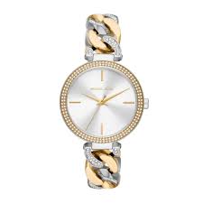 Michael Kors Catelyn Three Hand Dual Tone Ladies Watch- MK4633