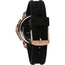 Maserati Sfida Rose Gold Black Silicone Strap Men's Chronograph Watch- R8851123008