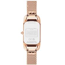 Coach Rose Gold Mesh Green Dial Ladies Watch - 14504034