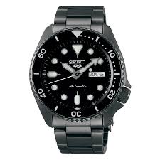 Seiko5 Sports Black Dial Men's Mechanical Watch- SRPD65K1