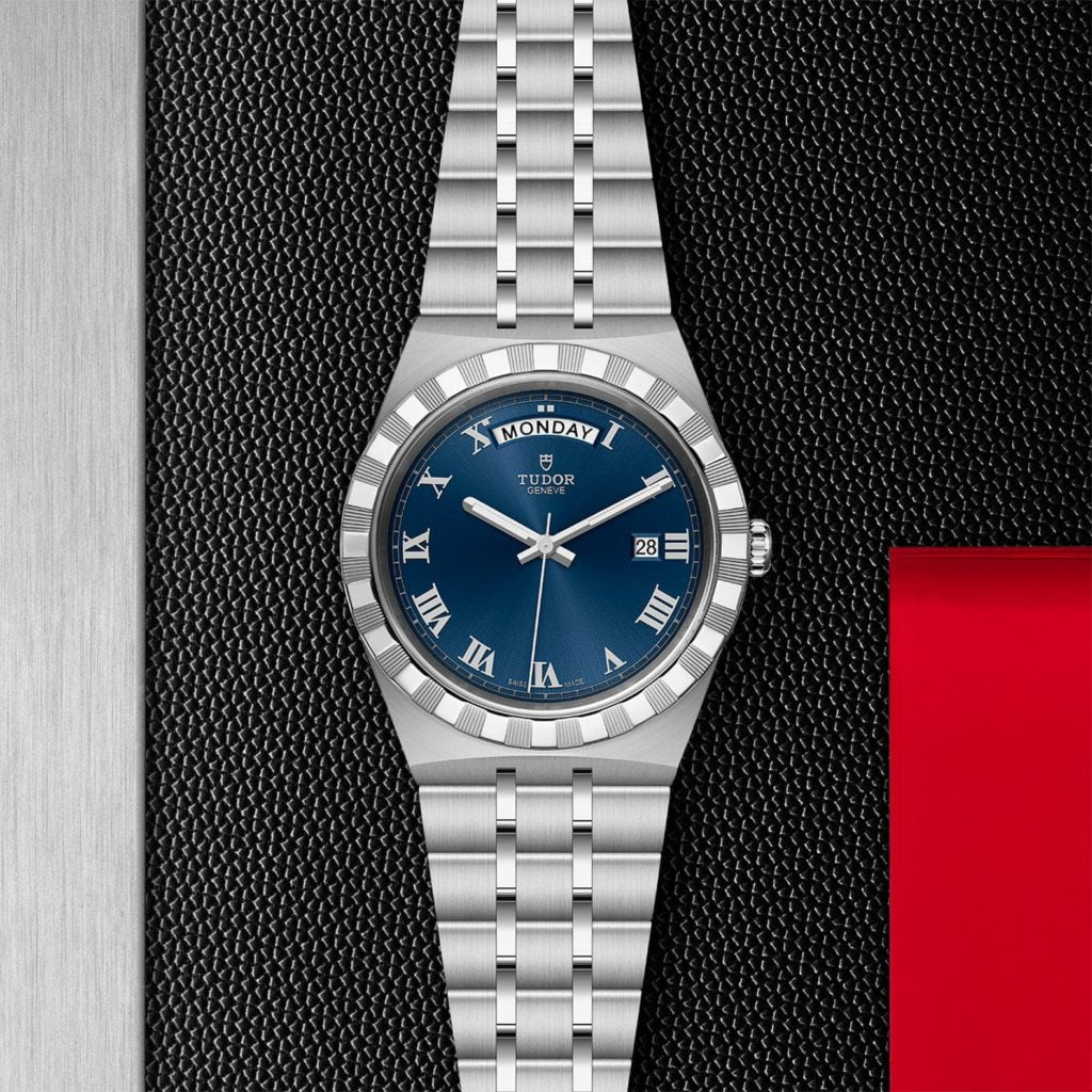 TUDOR Royal Classic Day-Date 41mm Blue Dial Men's Watch - m28600-0005