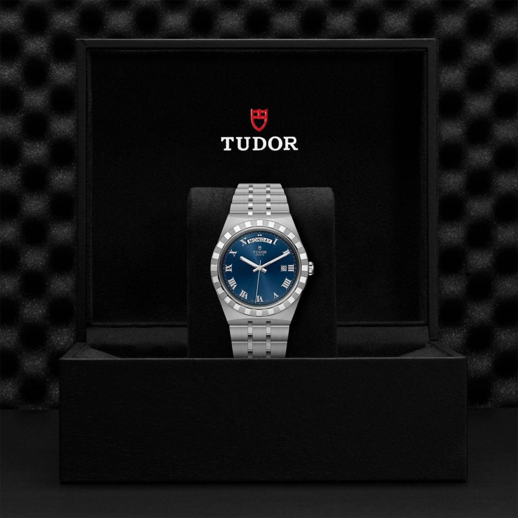 TUDOR Royal Classic Day-Date 41mm Blue Dial Men's Watch - m28600-0005