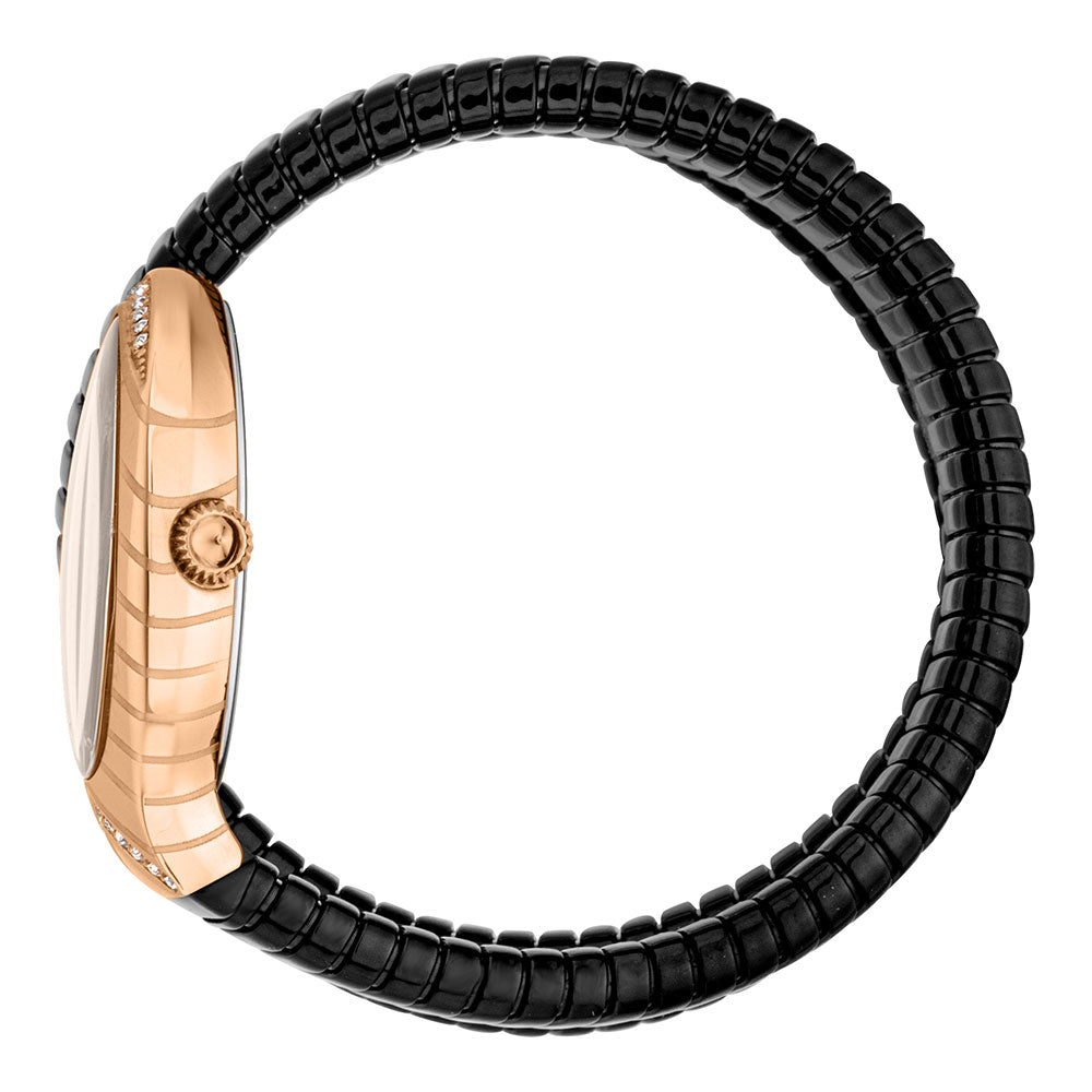 Just Cavalli Signature Snake Black Dial Watch For Women- JC1L248M0085