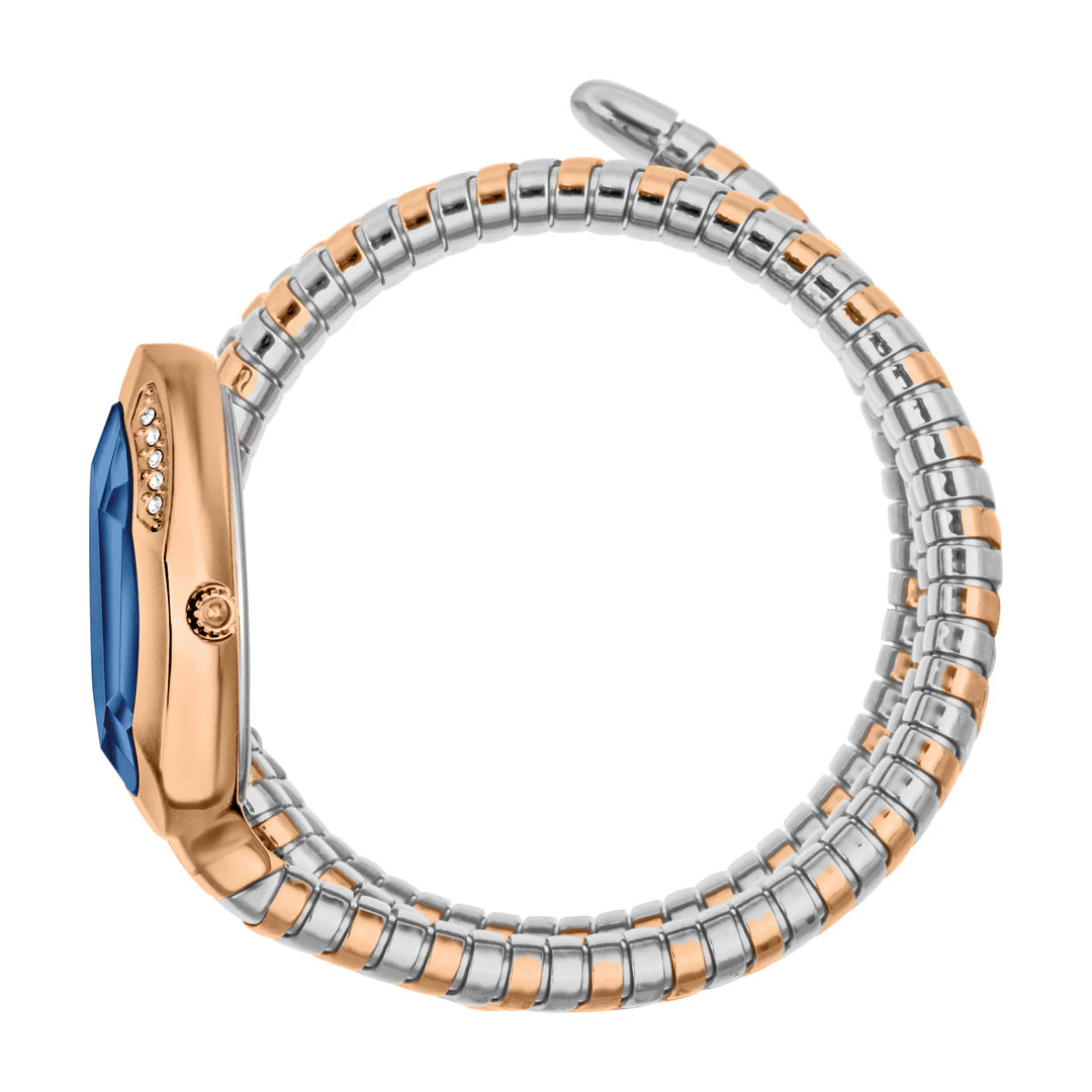 Just Cavalli Rose Gold Tone Snake Pattern Ladies Watch- JC1L224M0095