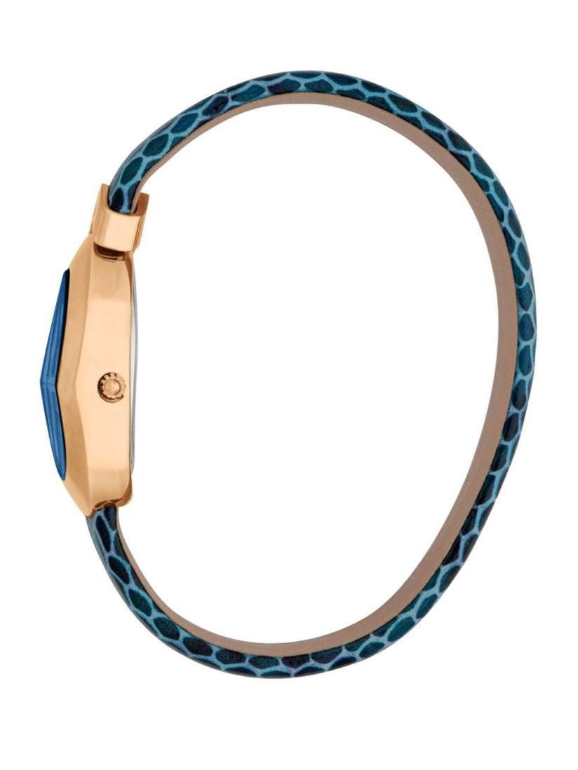 Just Cavalli Signature Snake Stainless Steel Gradient Blue (Sunray finish) Dial Ladies Watch - JC1L321M0055