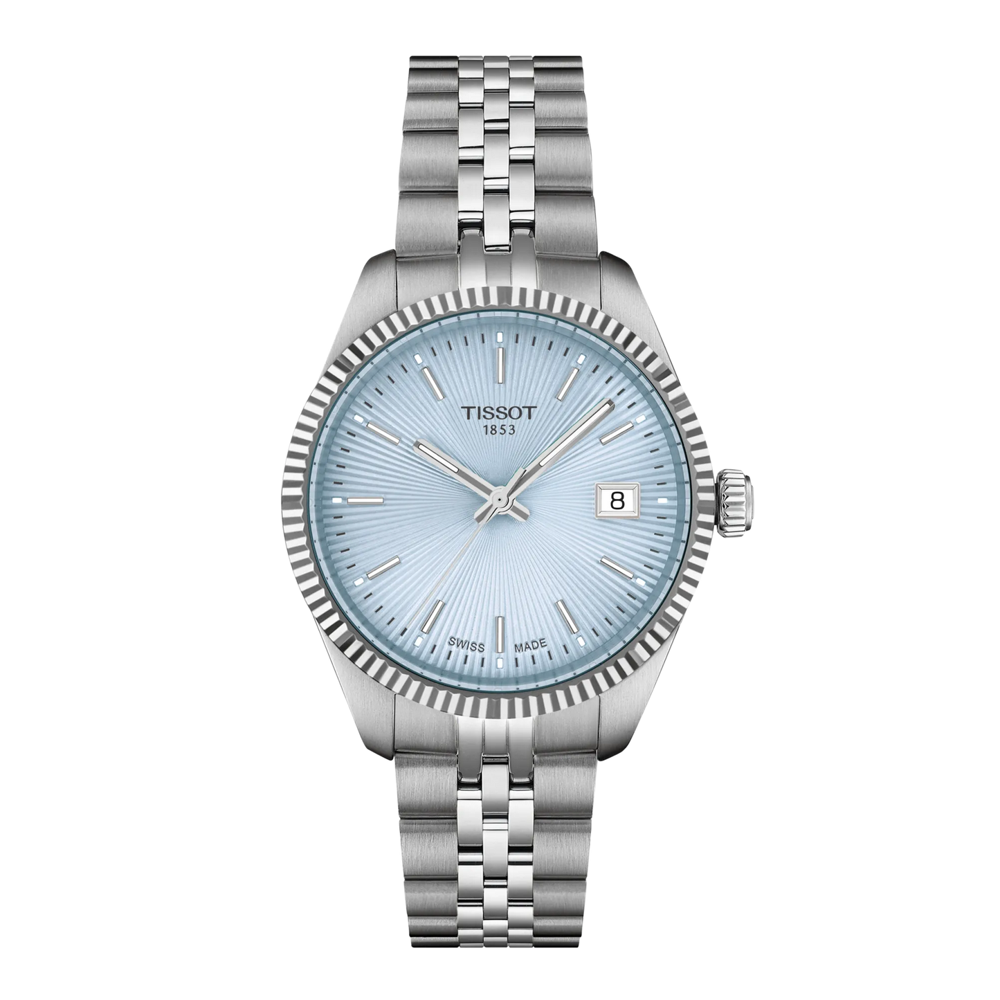 Tissot Ballade 34mm Ice Blue Dial Ladies Watch- T156.210.11.351.00