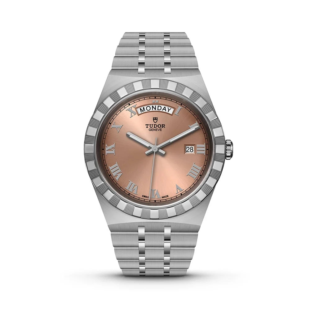 Tudor Royal Day-Date Salmon Dial 41mm Men's Watch- m28600-0009