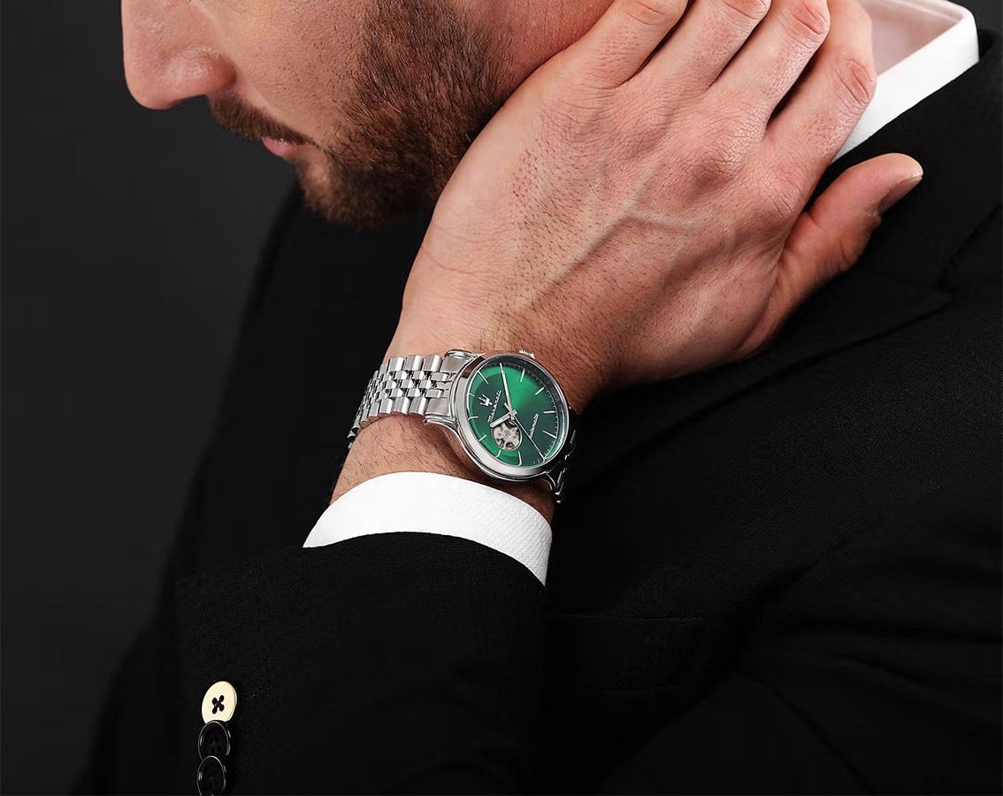 Maserati Epoca Automatic Green Dial BR SS Men's Watch - R8823118010