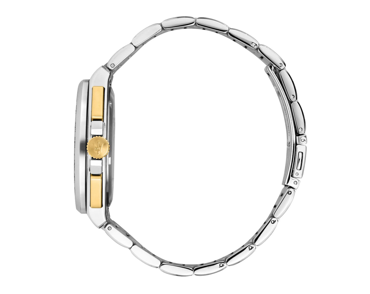 Maserati Velocitá Black Dial 43mm Dual Tone Strap Chronograph Men's Watch - R8873652003