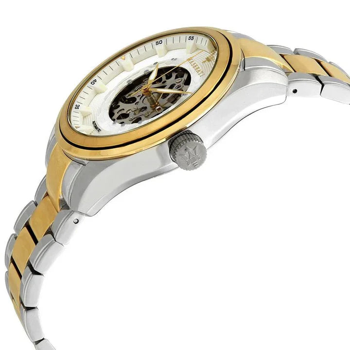 Maserati Dual Tone Skeleton Dial Men's Mechanical Watch- R8823112003