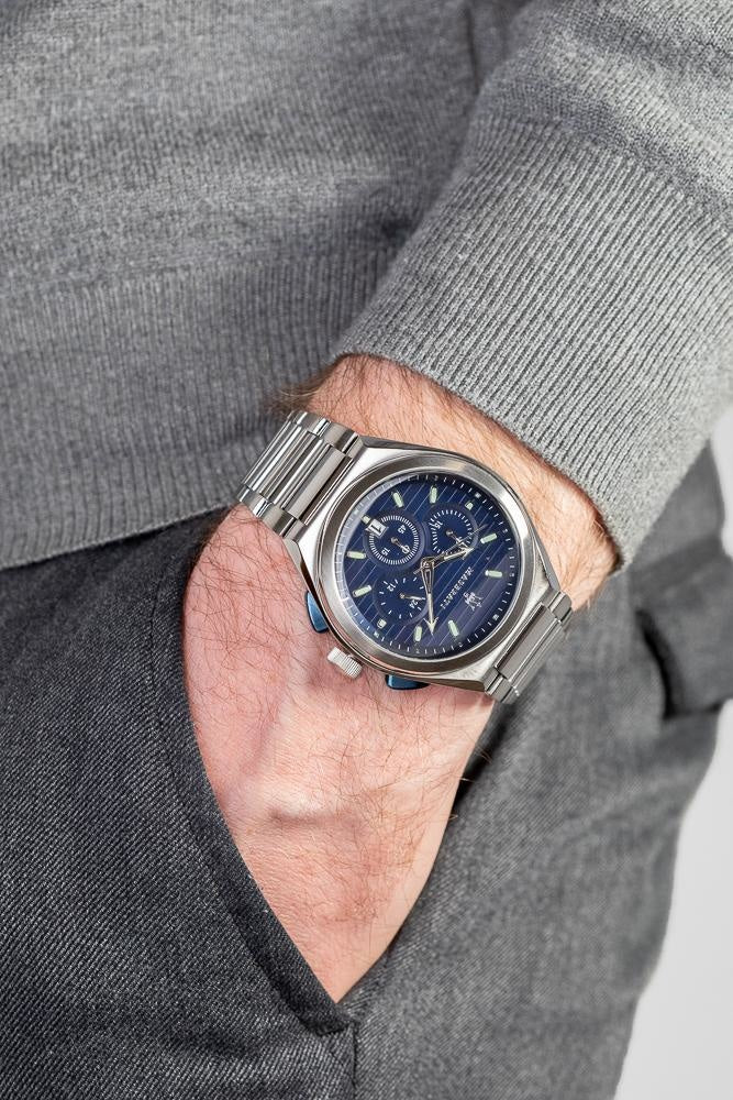 Maserati Triconic Blue Dial Men's watch - nR8873639001