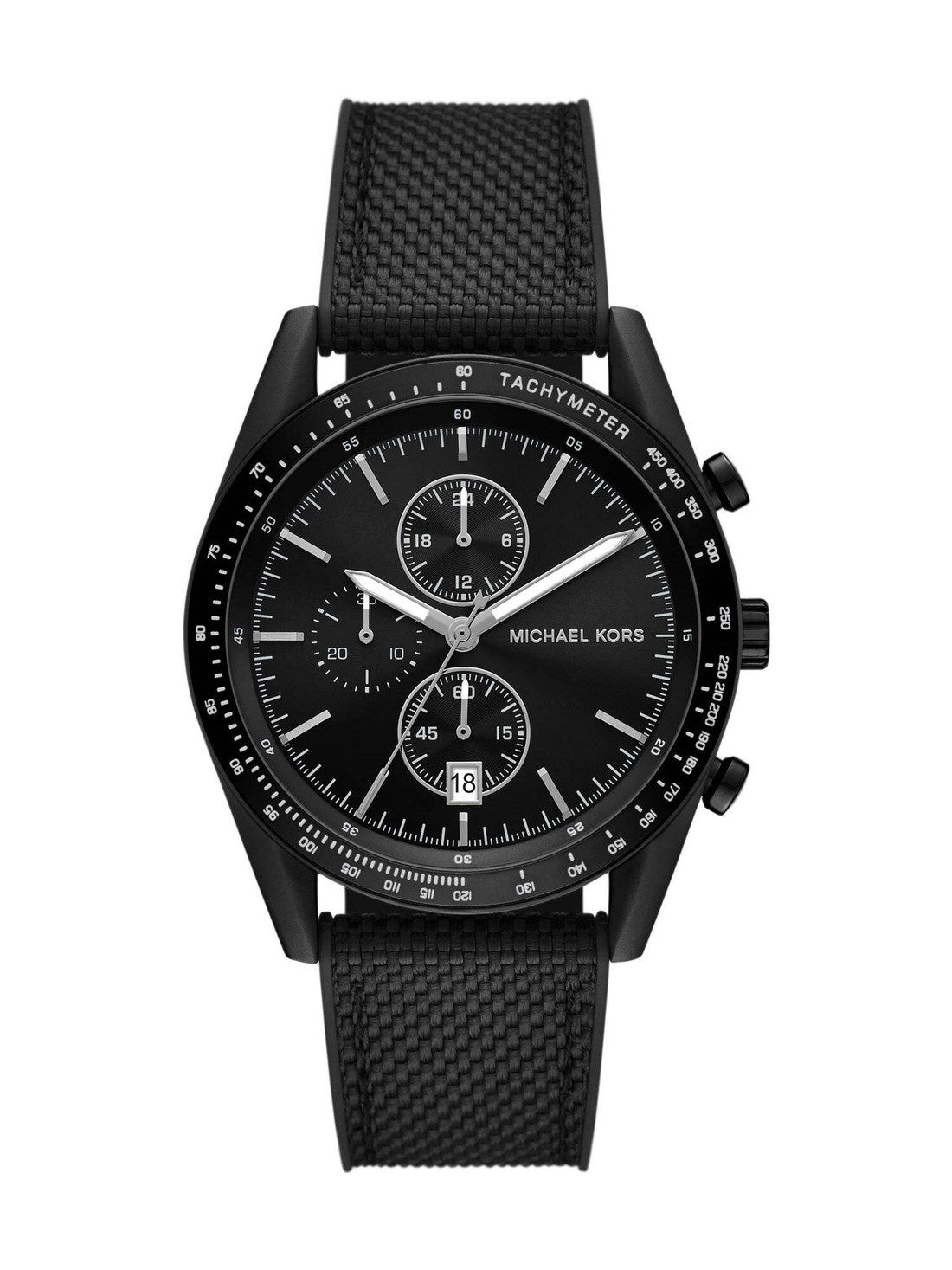 Michael Kors Accelerator Black Rubber Strap Men's Chronograph Watch- Mk9143